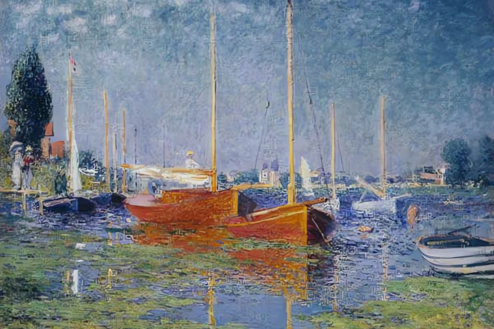 Les bateaux rouges, Argenteuil - Claude Monet