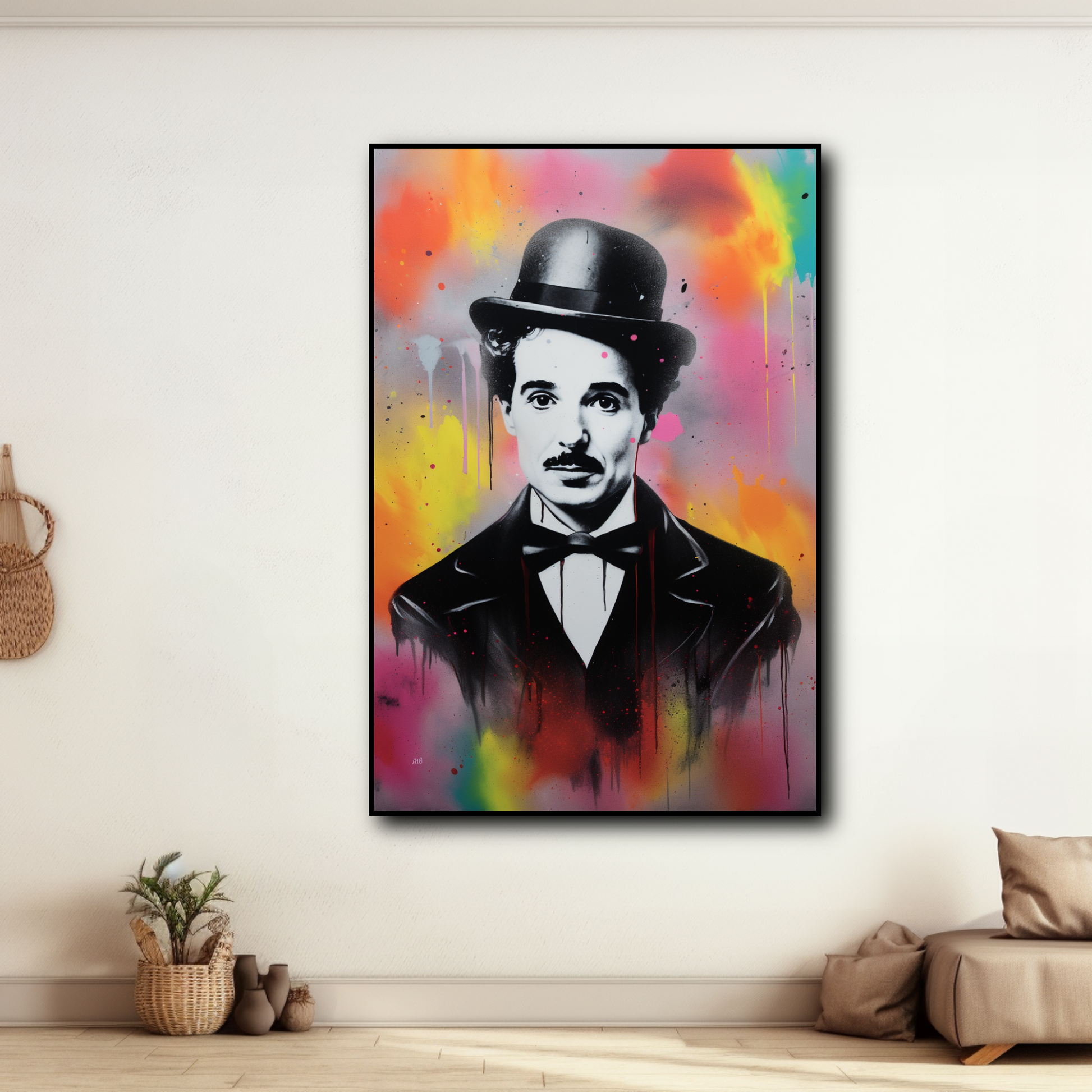Tableau Street Art Charlie Chaplin
