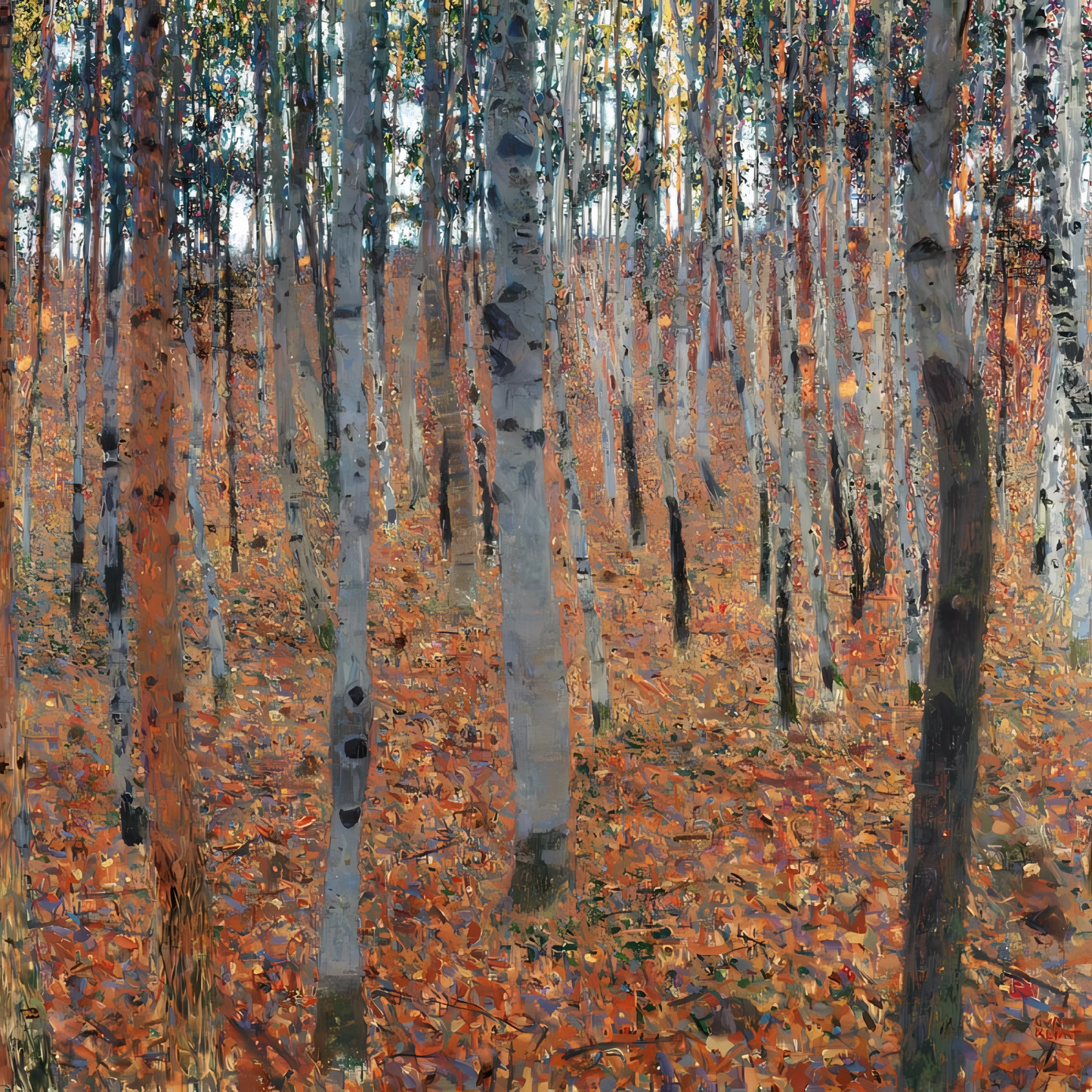 Forêt de bouleaux - Gustav Klimt