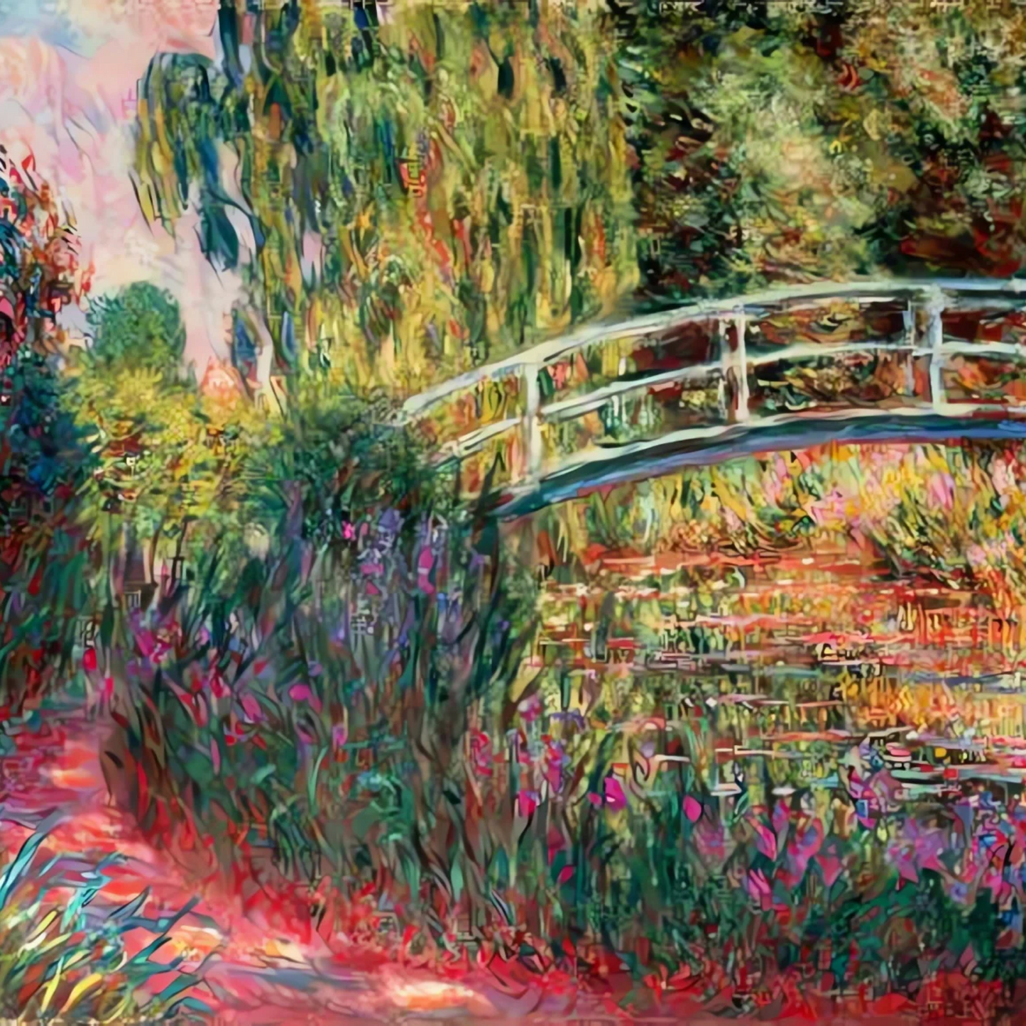 Pont japonais dans le jardin de Giverny - Claude Monet