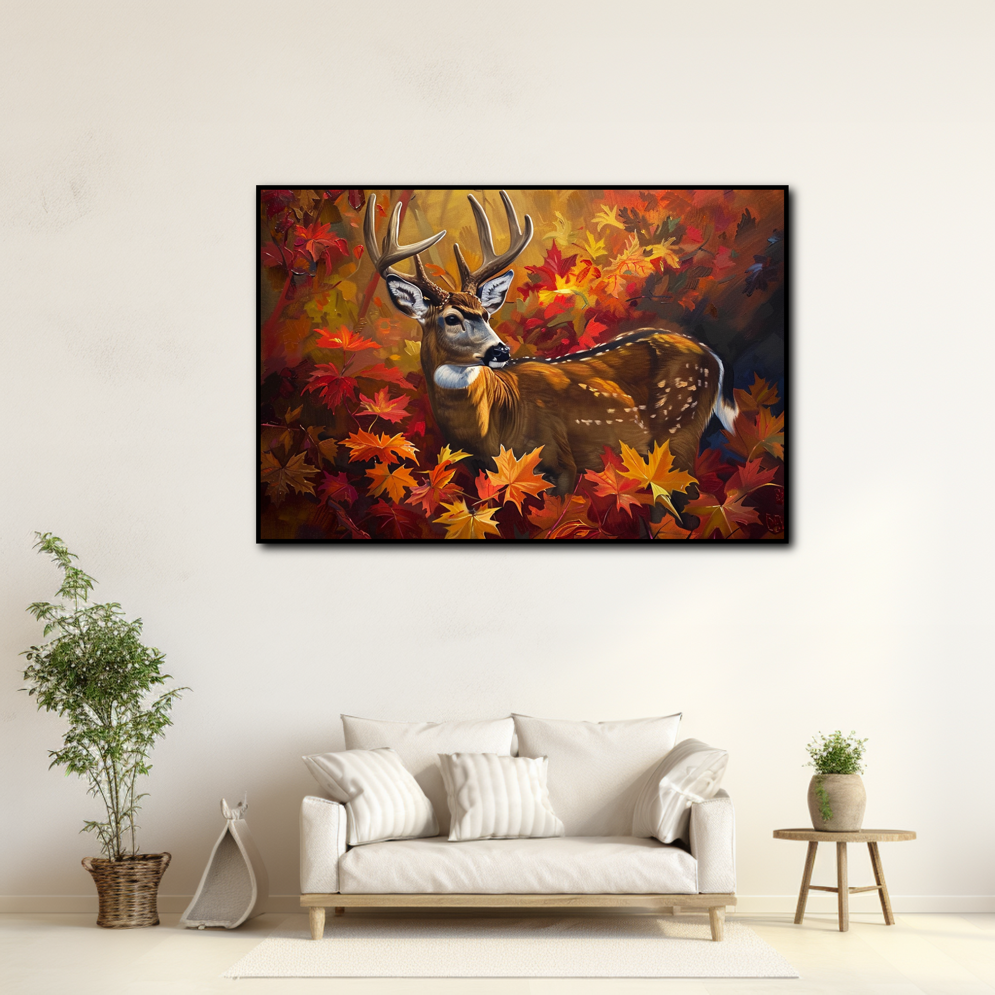 Tableau Cerf Automne