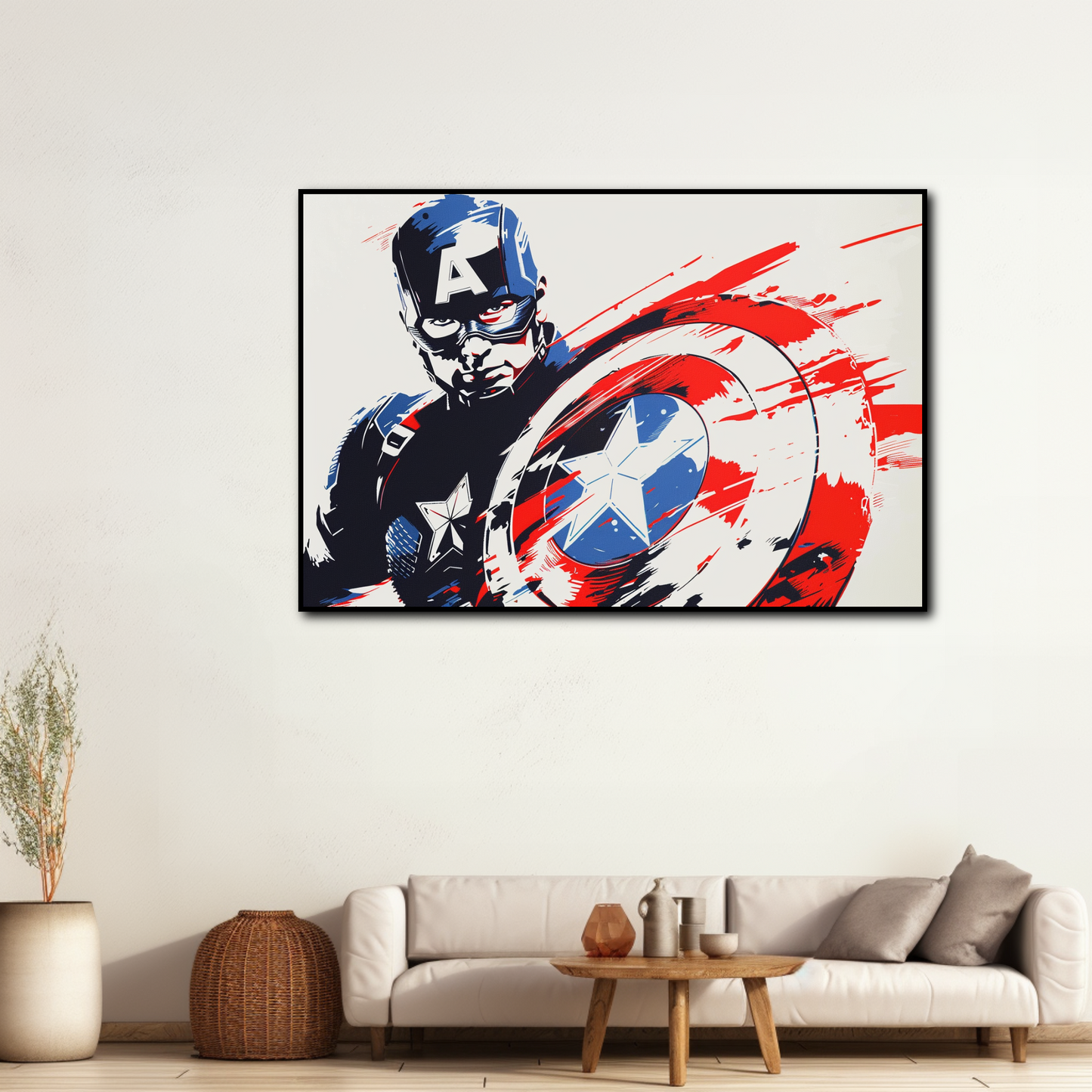 Tableau déco Captain America super-héros Marvel