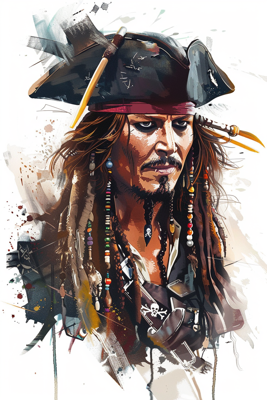 Tableau déco Jack Sparrow pirate