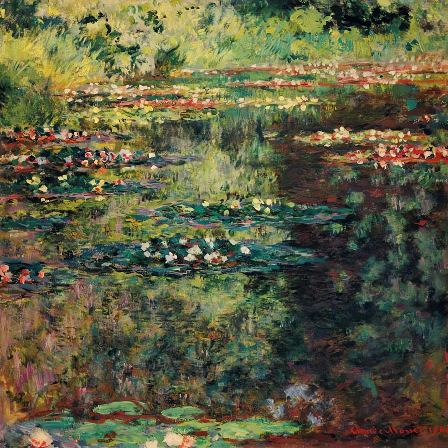 Étang de rose de mer - Claude Monet