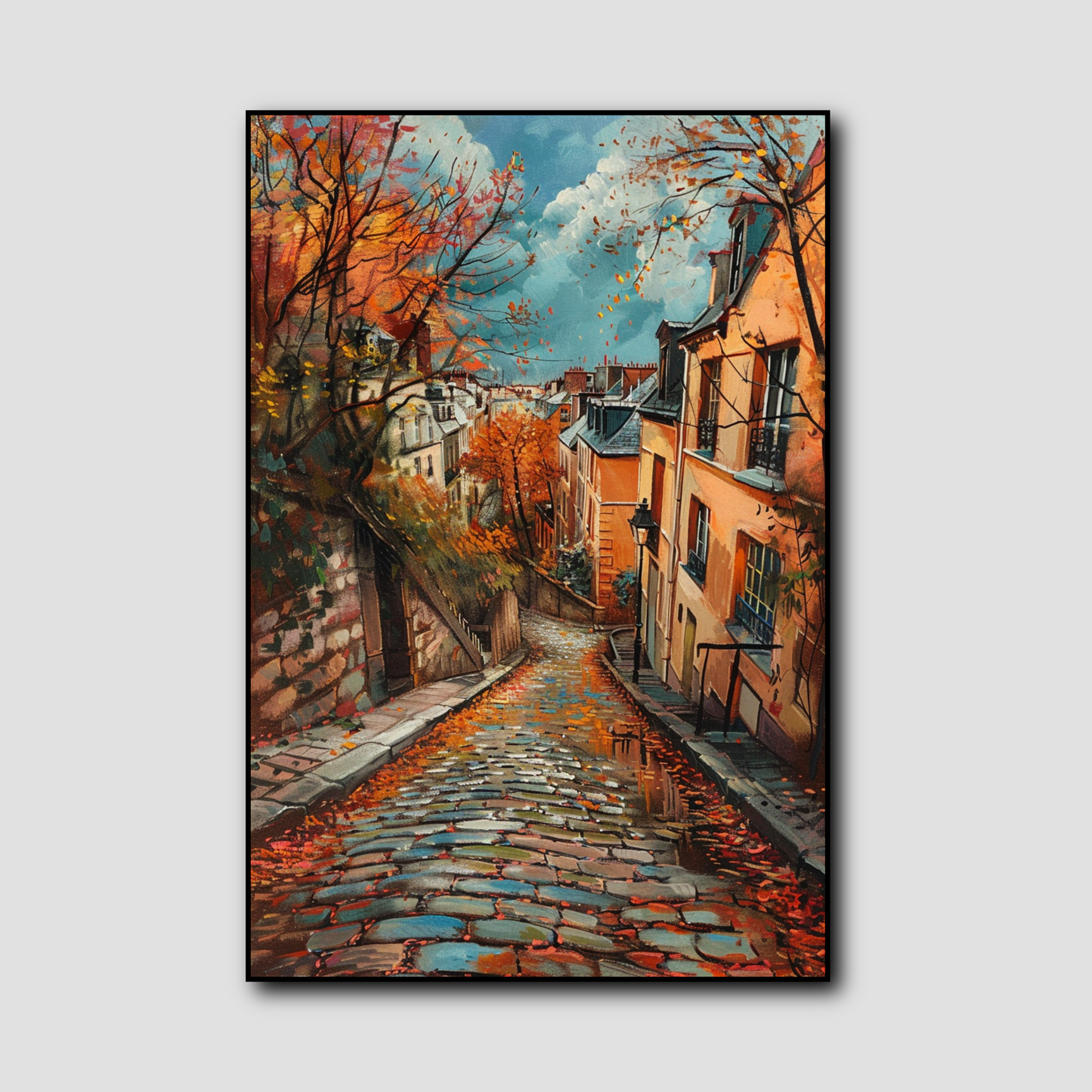 Tableau Ville Automne