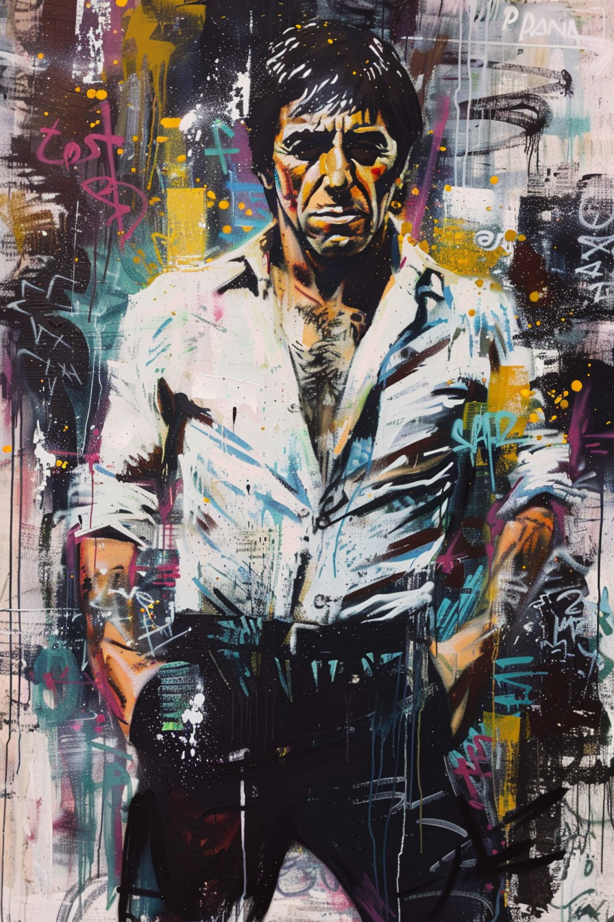 Tableau Scarface Al Pacino Street Art