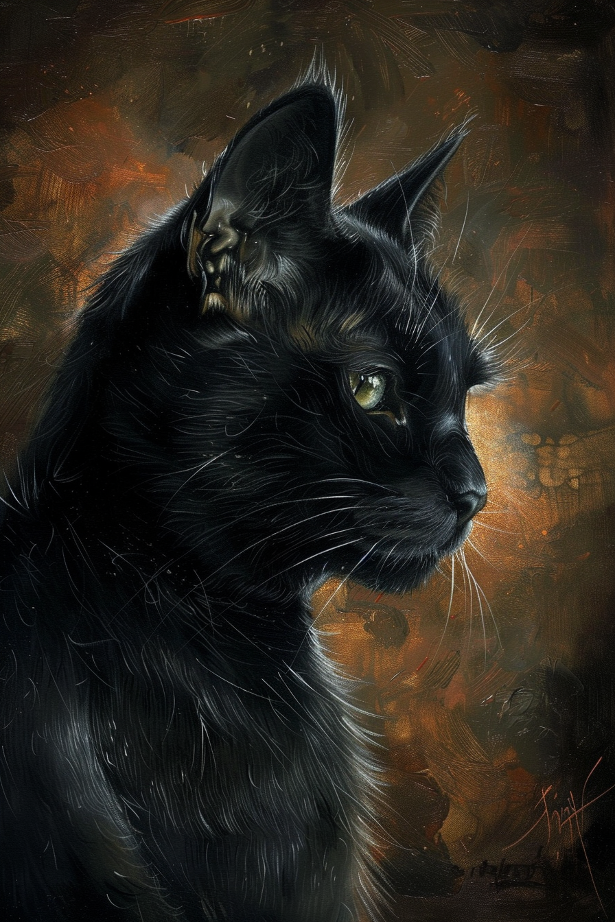 Peinture Le Chat Noir