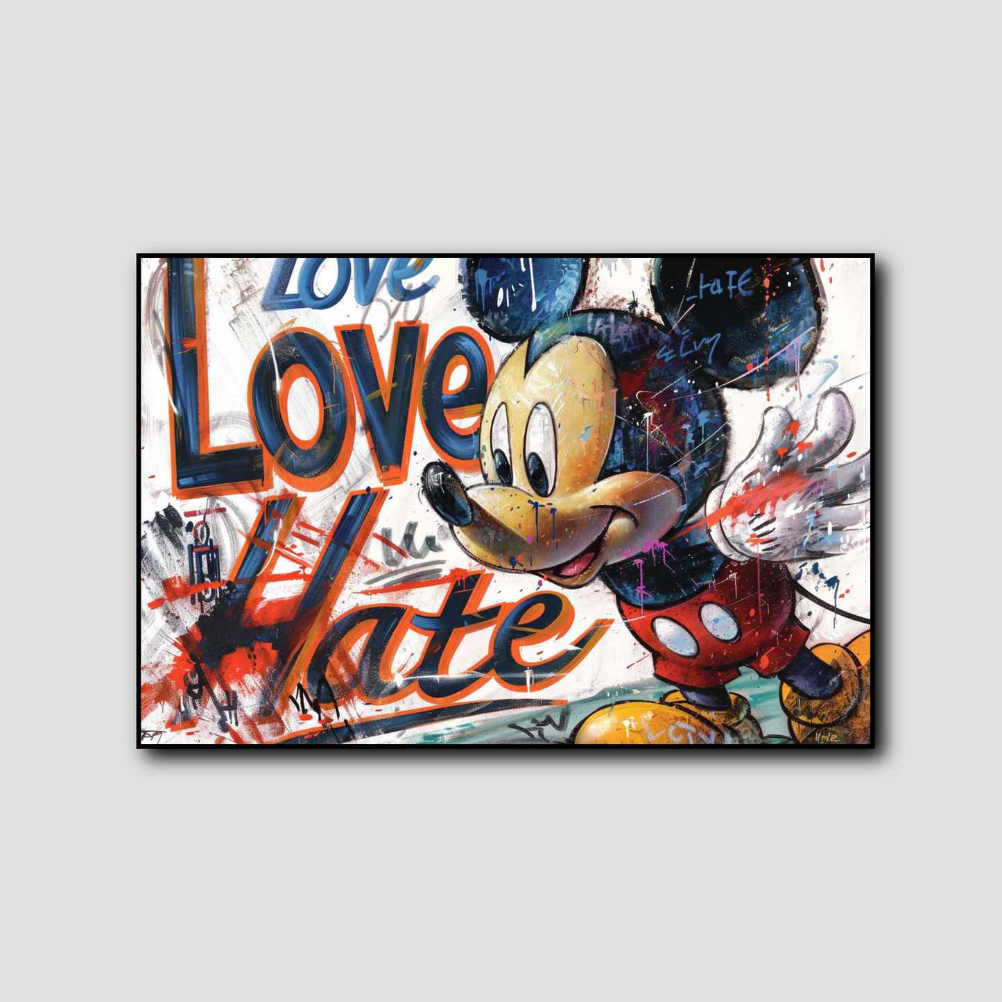 Tableau Street Art Mickey Love Hate