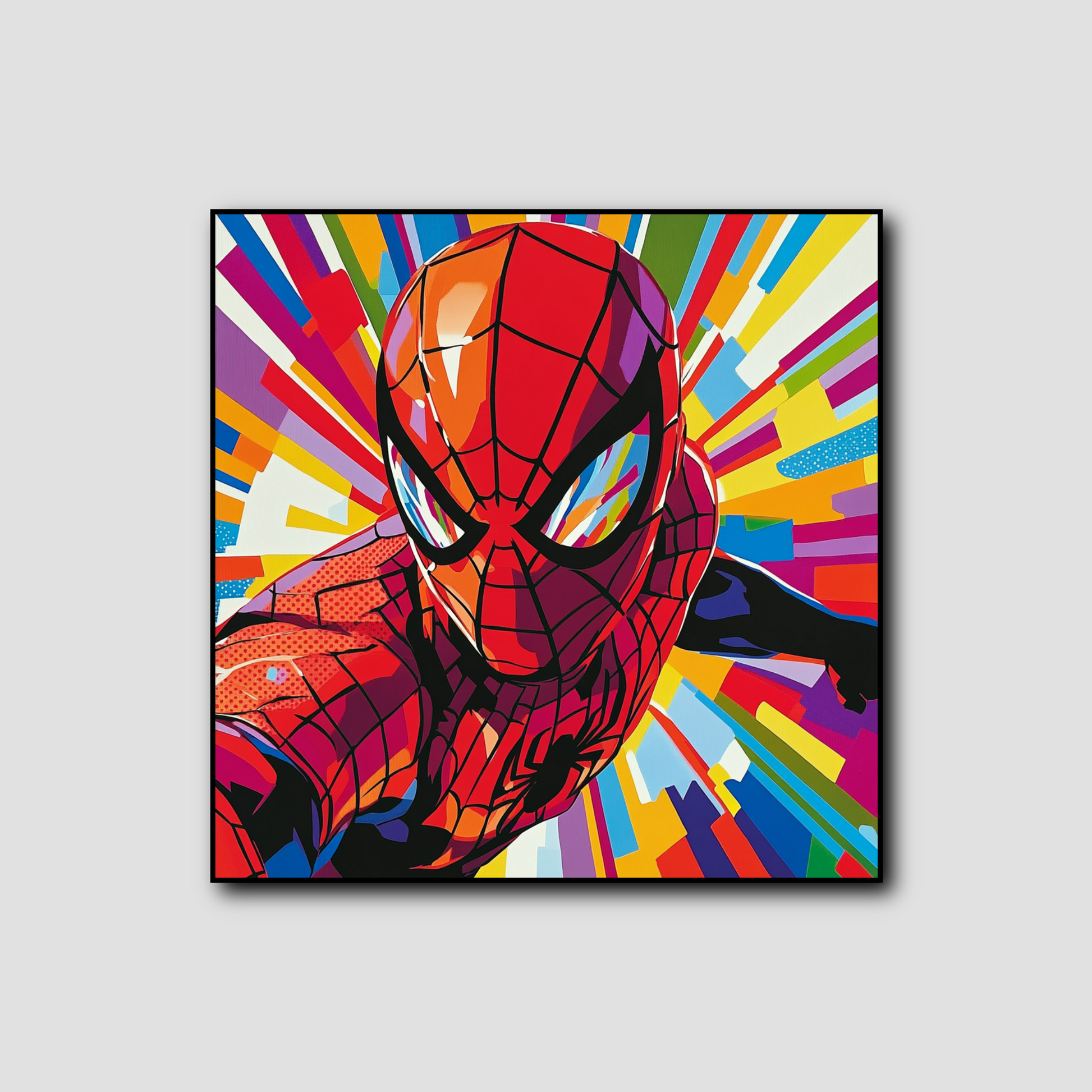 Tableau Spiderman pop art portrait comics Marvel