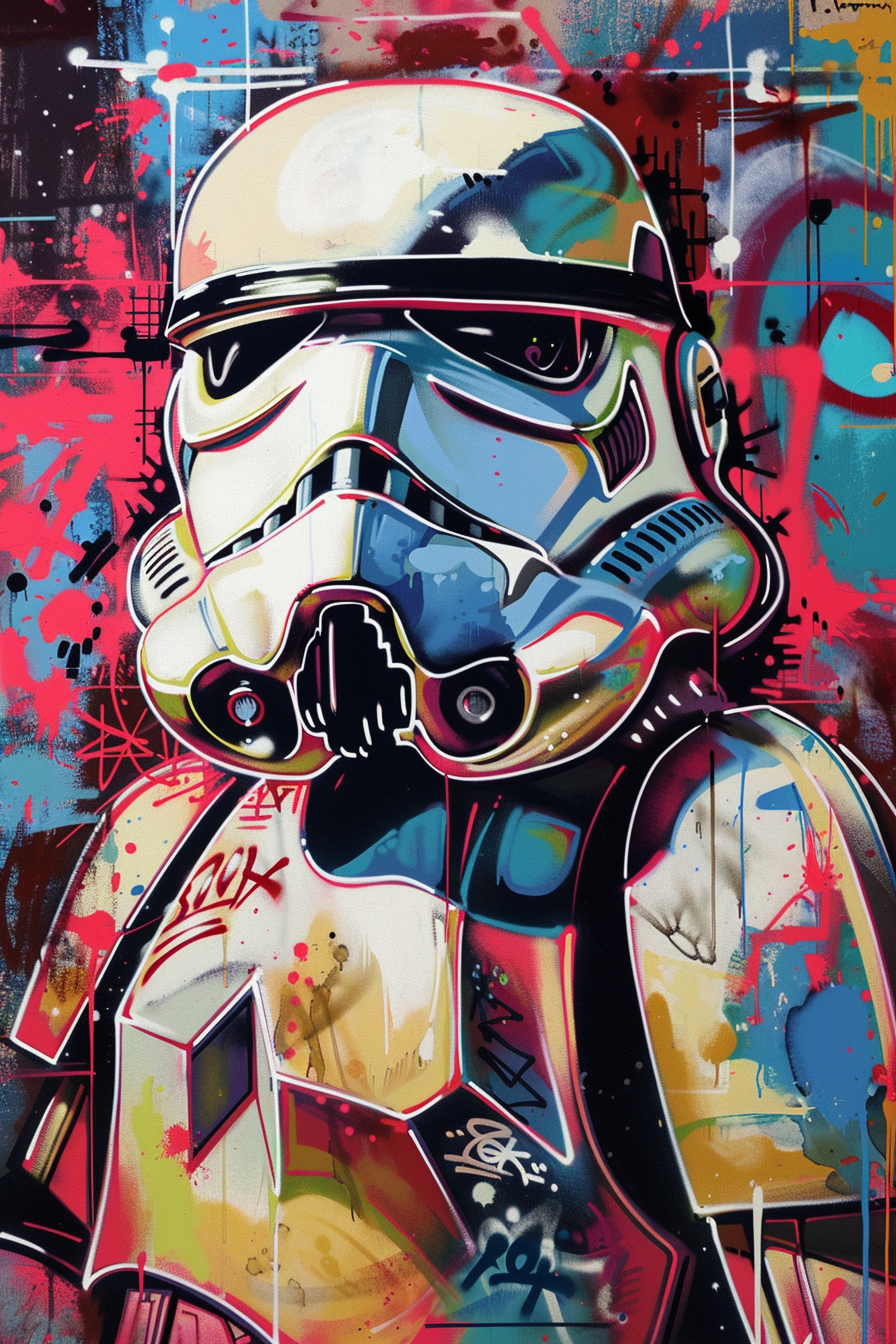 Tableau Stormtrooper Star Wars Street Art Pop