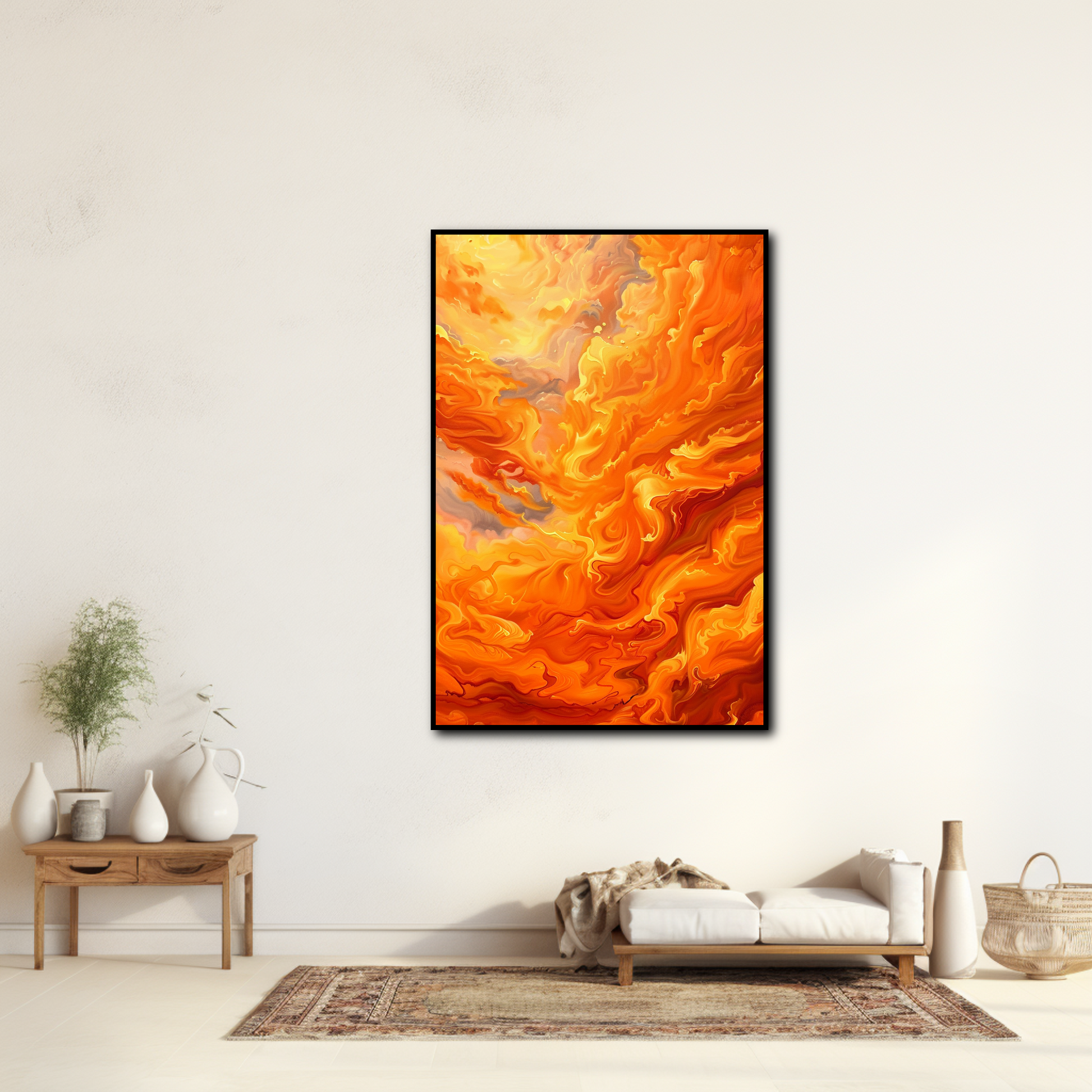 Tableau Nuages Orangés