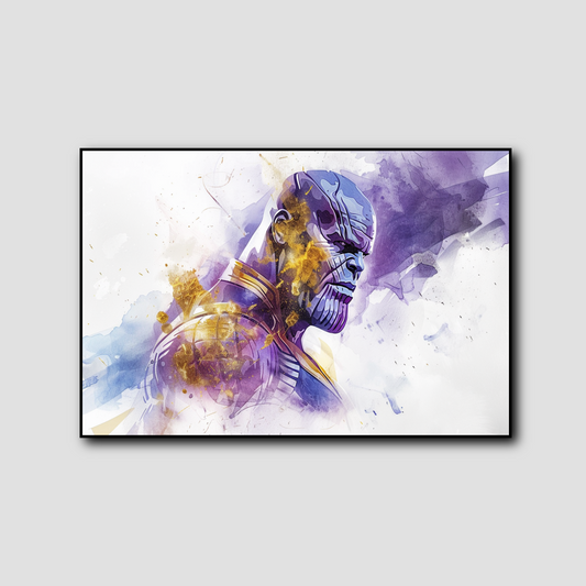 Tableau déco Thanos Avengers Marvel Aquarelle