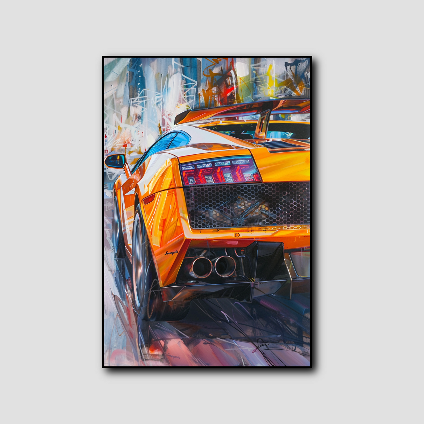 Tableau Lamborghini Jaune