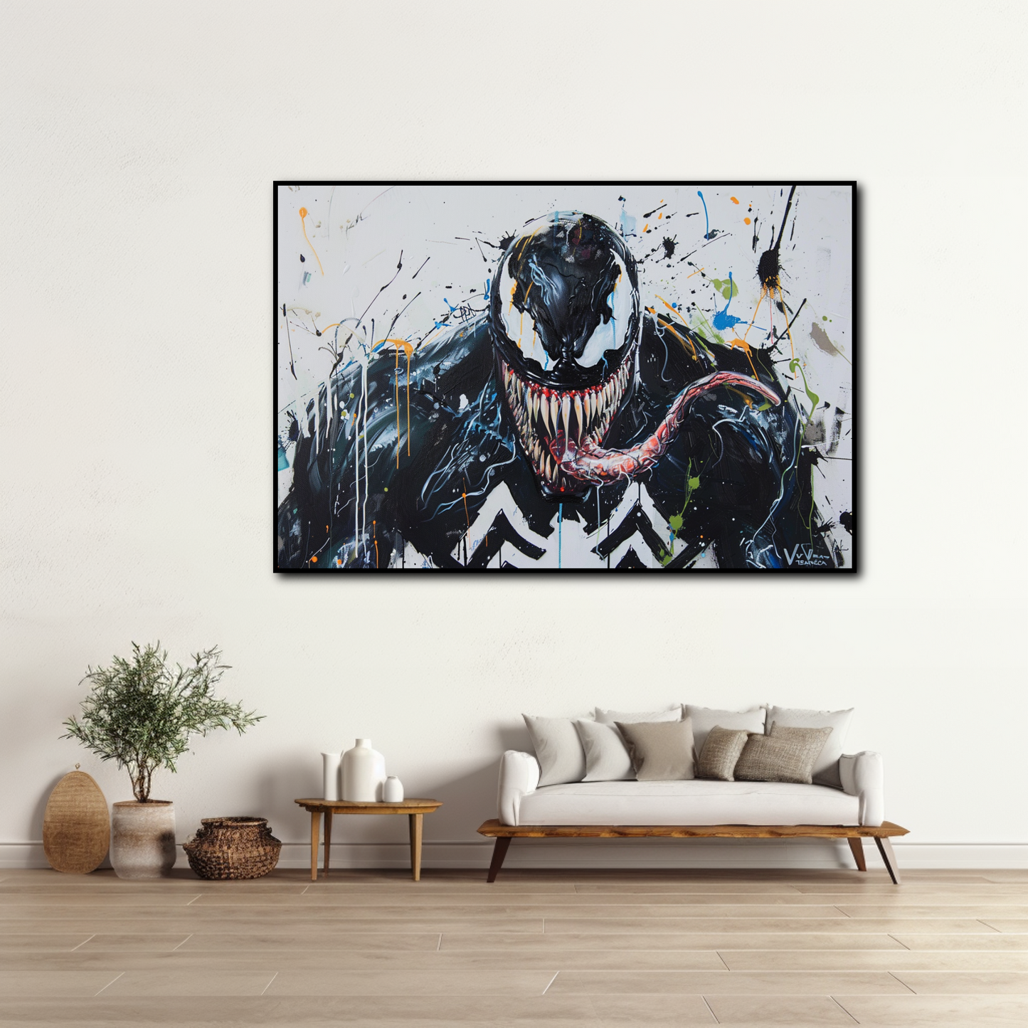 Tableau déco Venom Street art graffiti comics Marvel