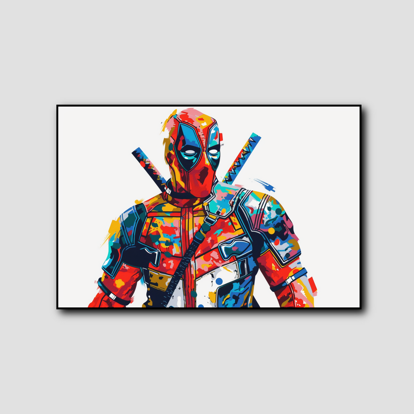 Tableau déco Captain Deadpool peinture Marvel Pop Art