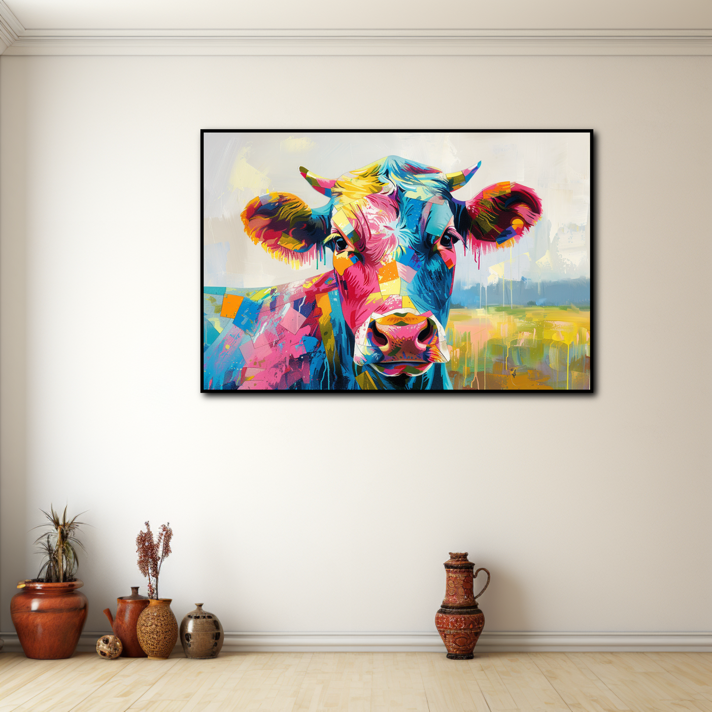 Tableau Vache Colorée