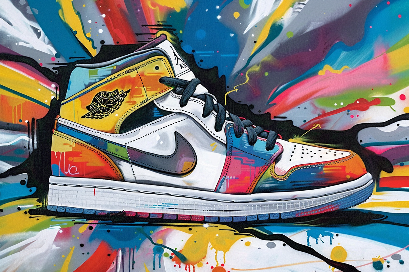 Tableau Graffiti Air Jordan