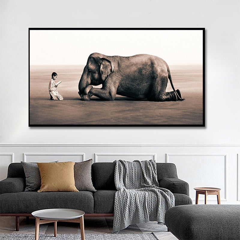 ▷ Tableau de l'éléphant en grand format