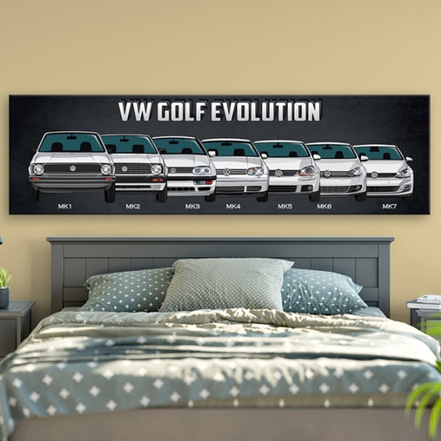 Tableau Toile Voiture Évolution