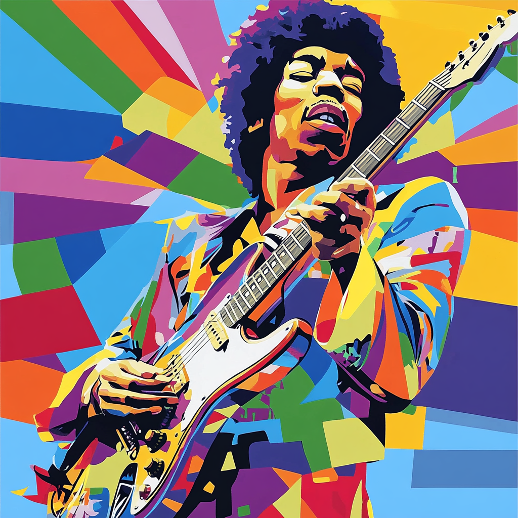 Tableau Jimi Hendrix Pop Art