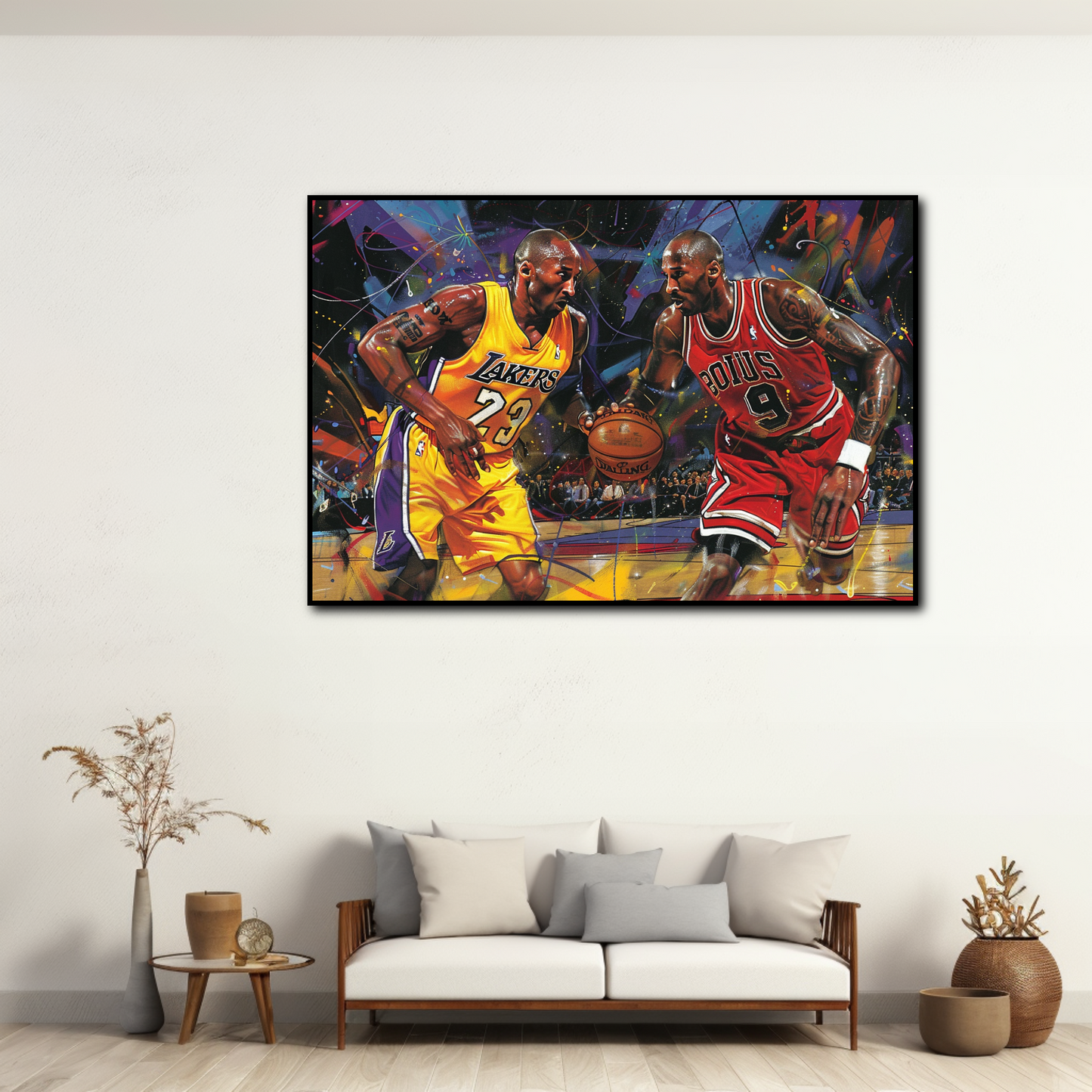 Tableau Kobe Bryant et Jordan