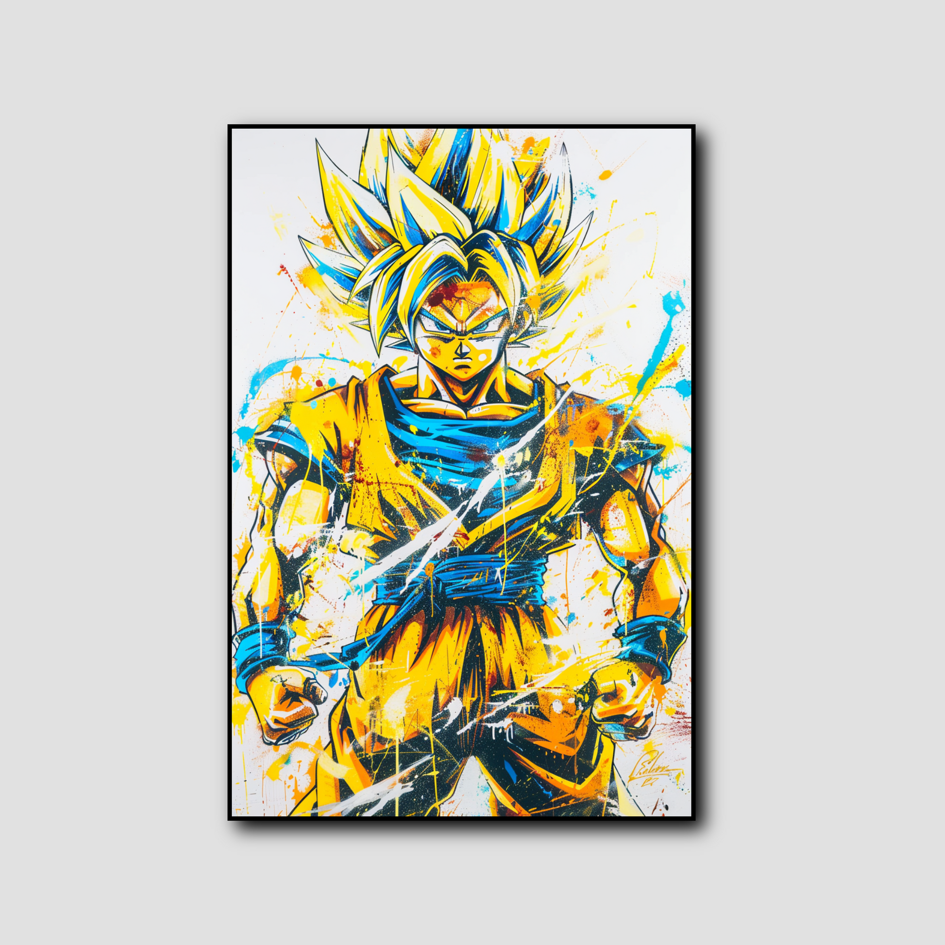 Tableau déco Son Goku Dragon Ball Z graffiti Street-art