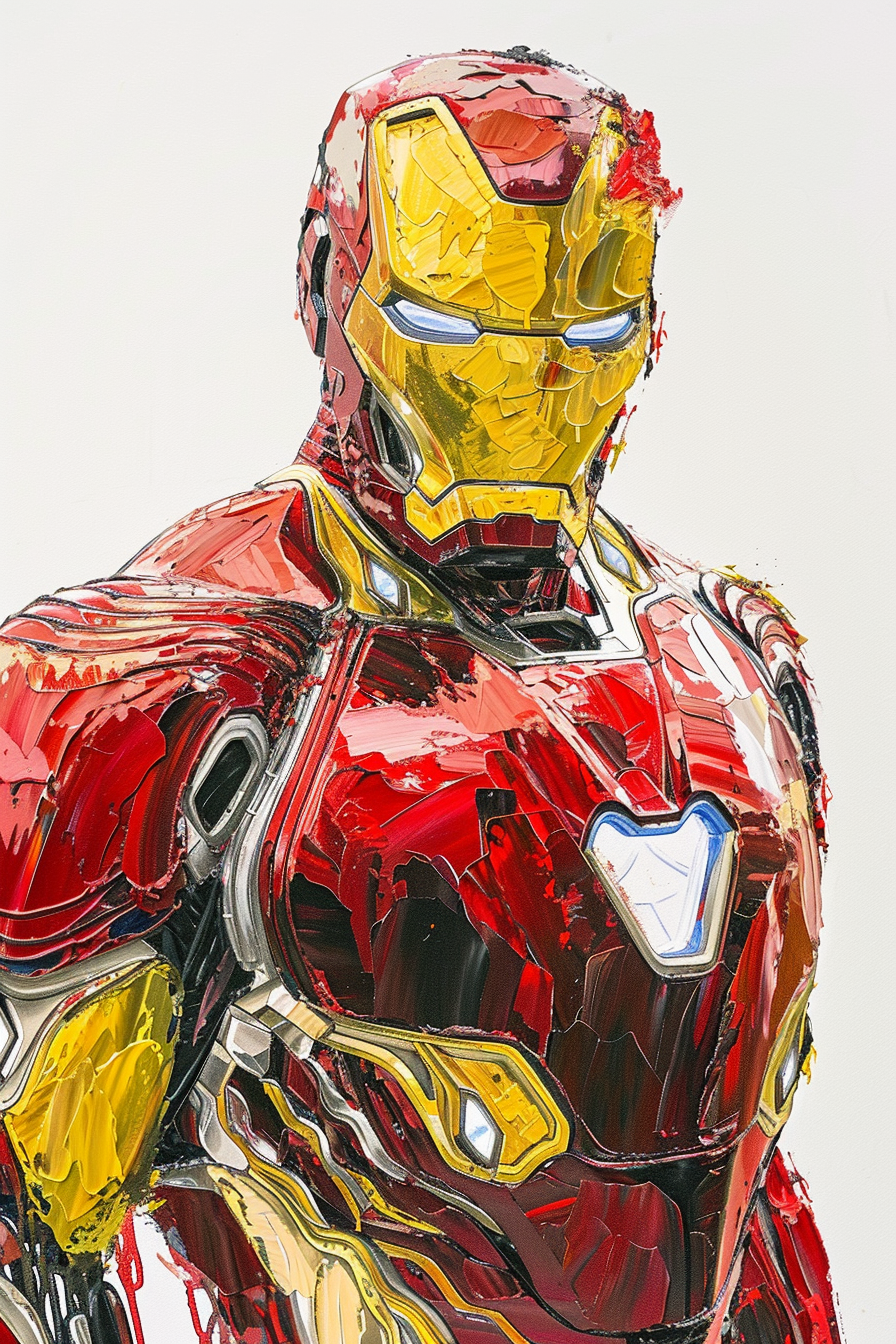 Tableau déco Iron Man Marvel peinture huile pop art