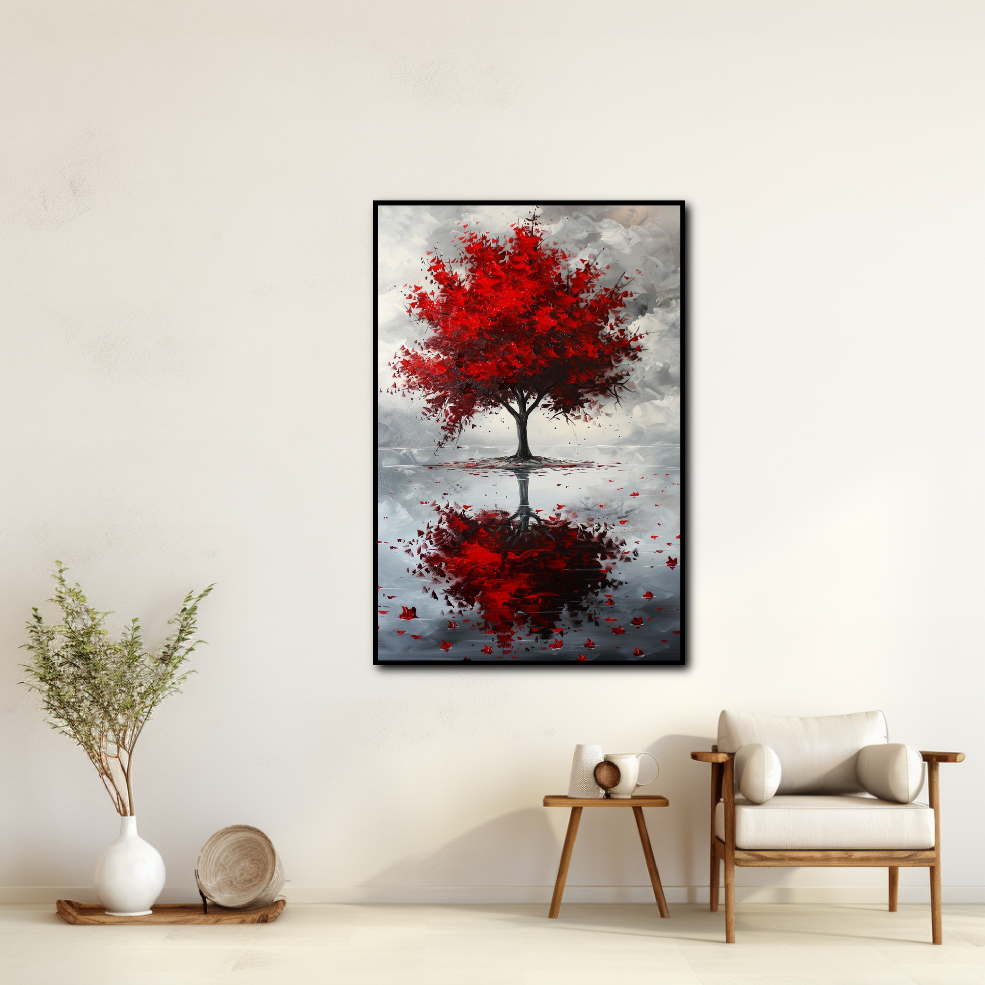 Tableau Arbre de vie Rouge