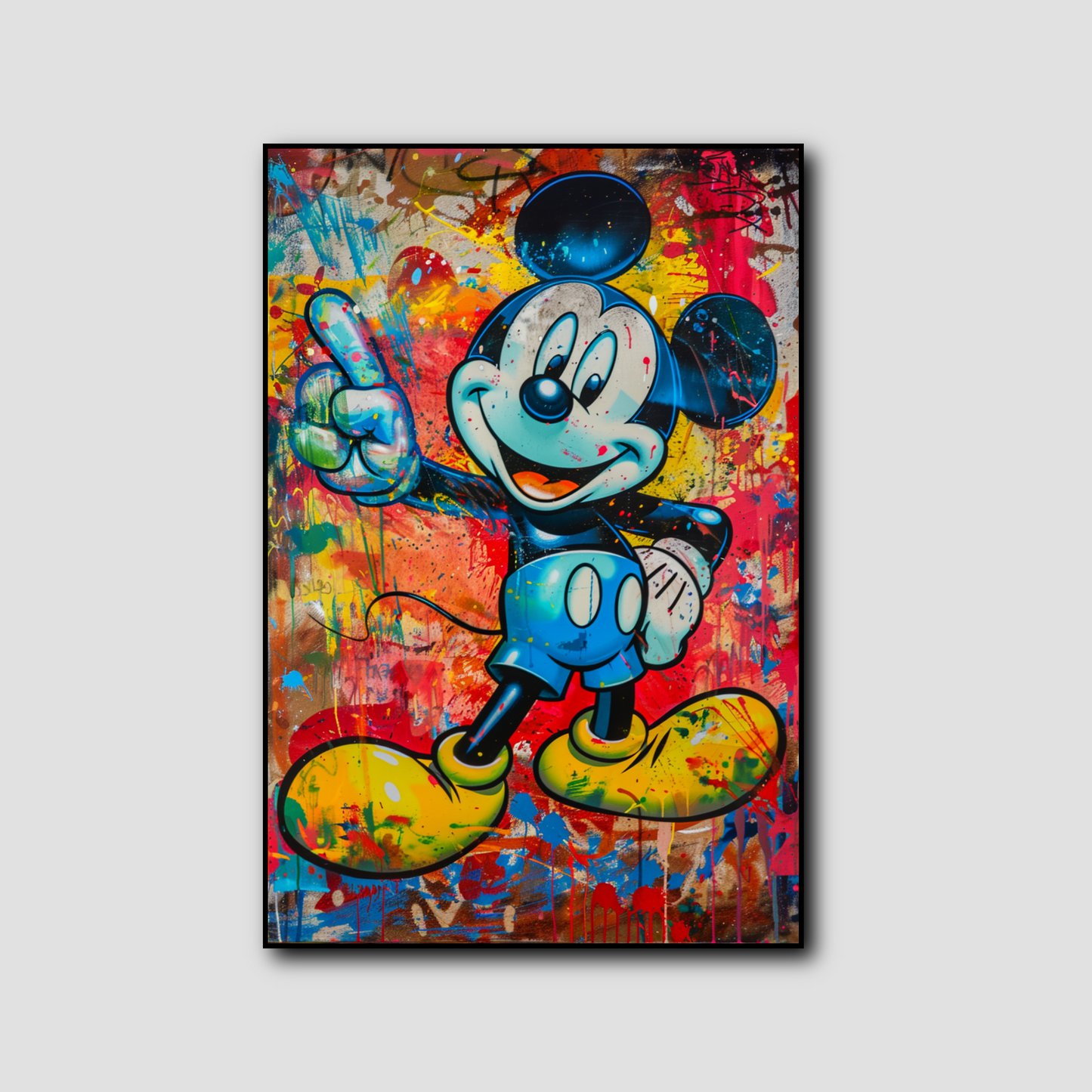 Tableau Street Art Mickey Coloré