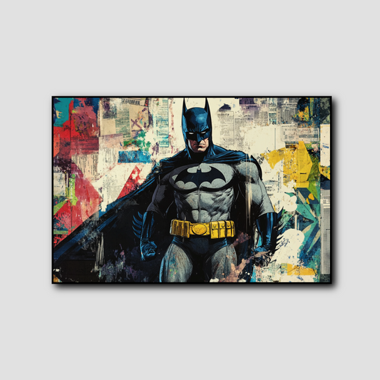 Tableau déco Batman old school collage street art