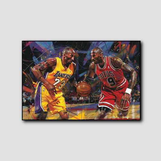 Tableau Kobe Bryant et Jordan