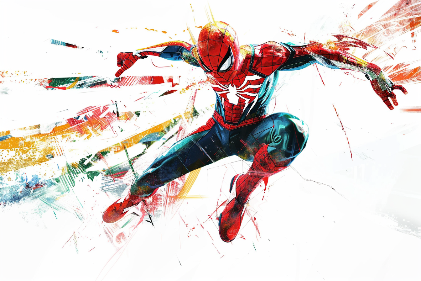 Tableau Spiderman effet peinture – Marvel