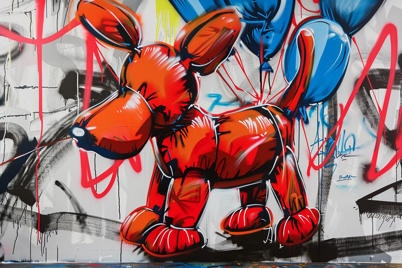 Tableau Street Art Dog Ballons