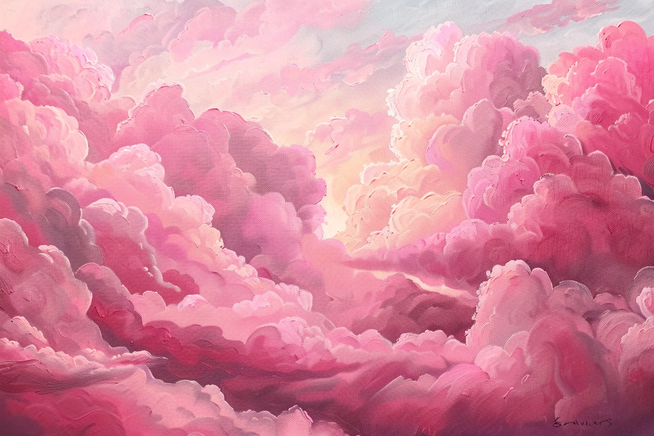 Tableau Nuages Roses