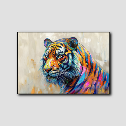 Tableau Tigre Multicolore