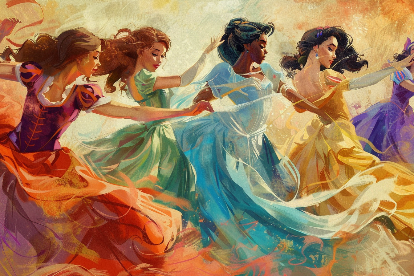 Tableau Disney Princesses Valse Endiablée