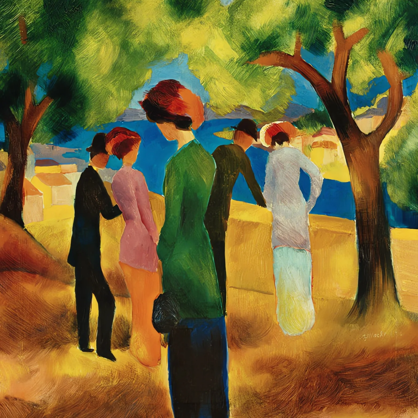 Femme à la veste verte - August Macke