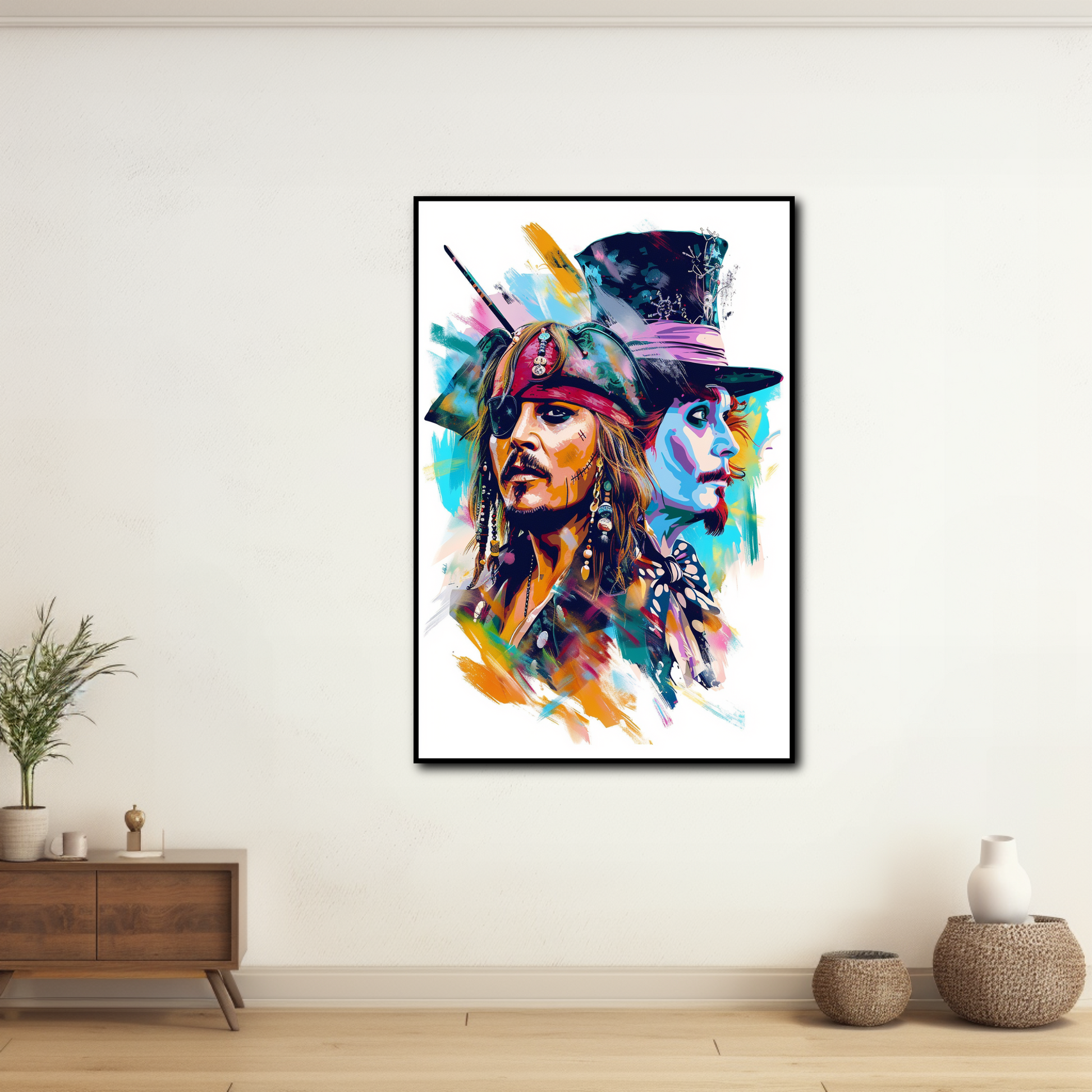 Tableau déco Johnny Deep Jack Sparrow – Chapelier fou