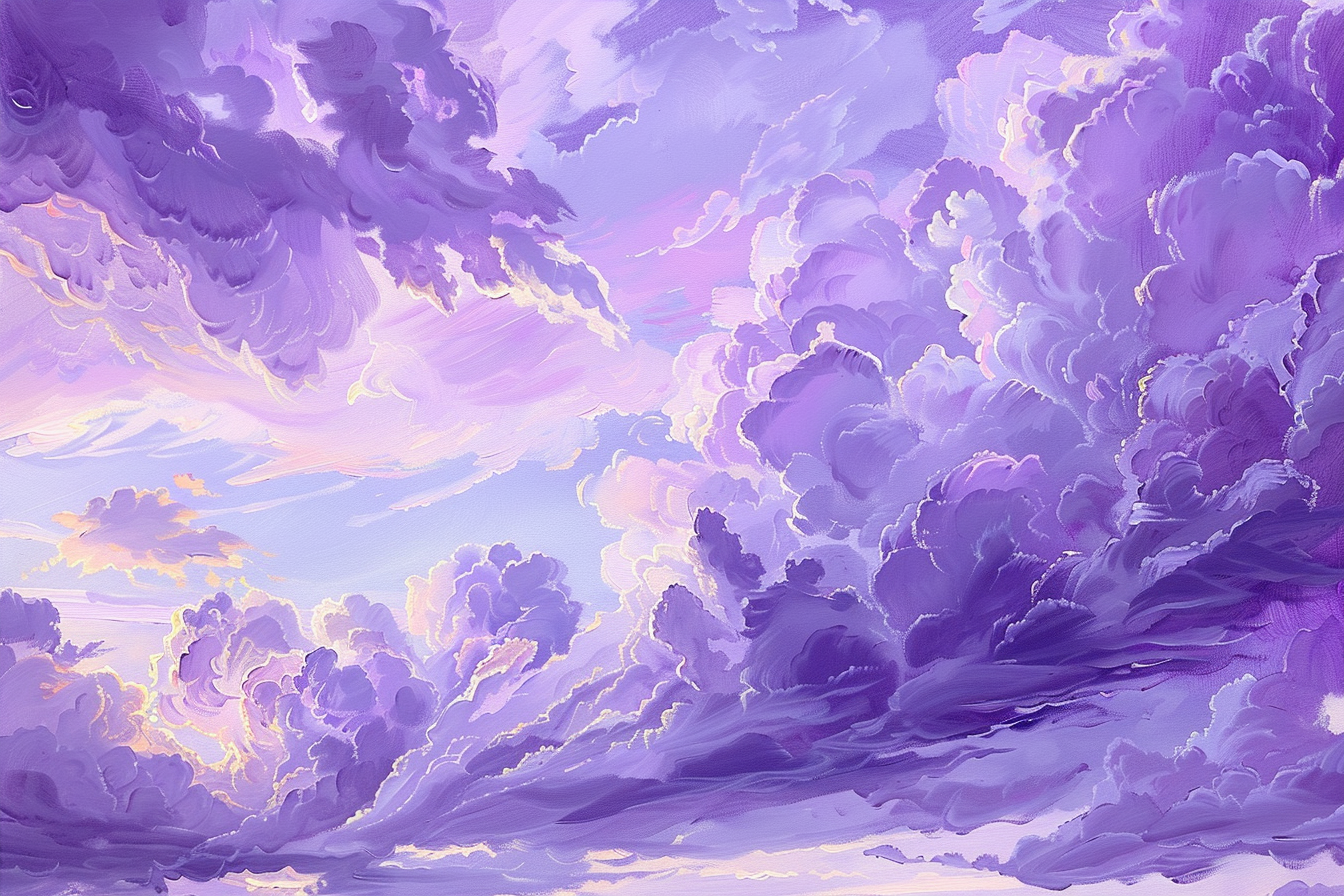 Tableau Nuages Violets