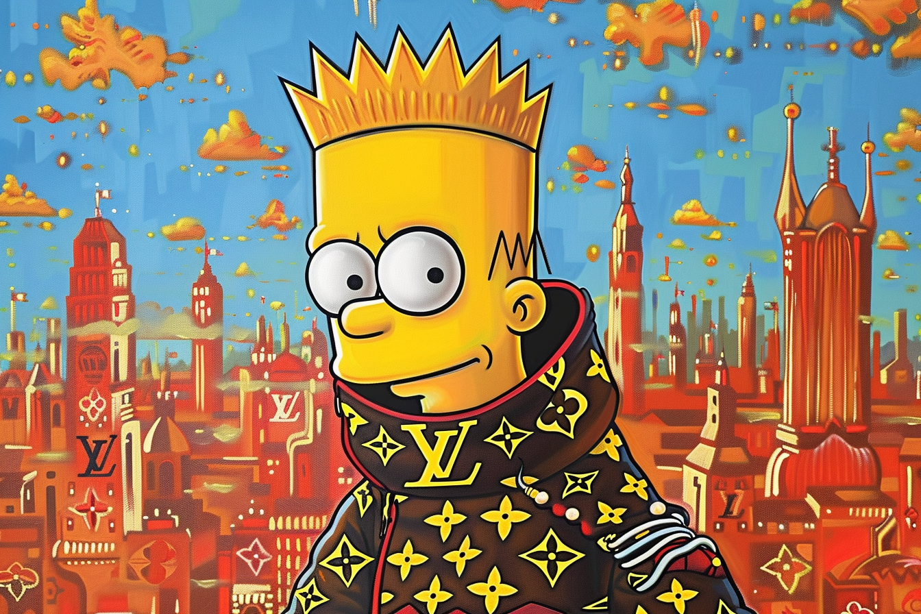 Tableau Bart Simpson Louis Vuitton