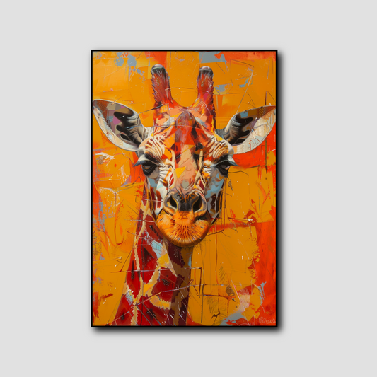 Peinture Girafe Orange