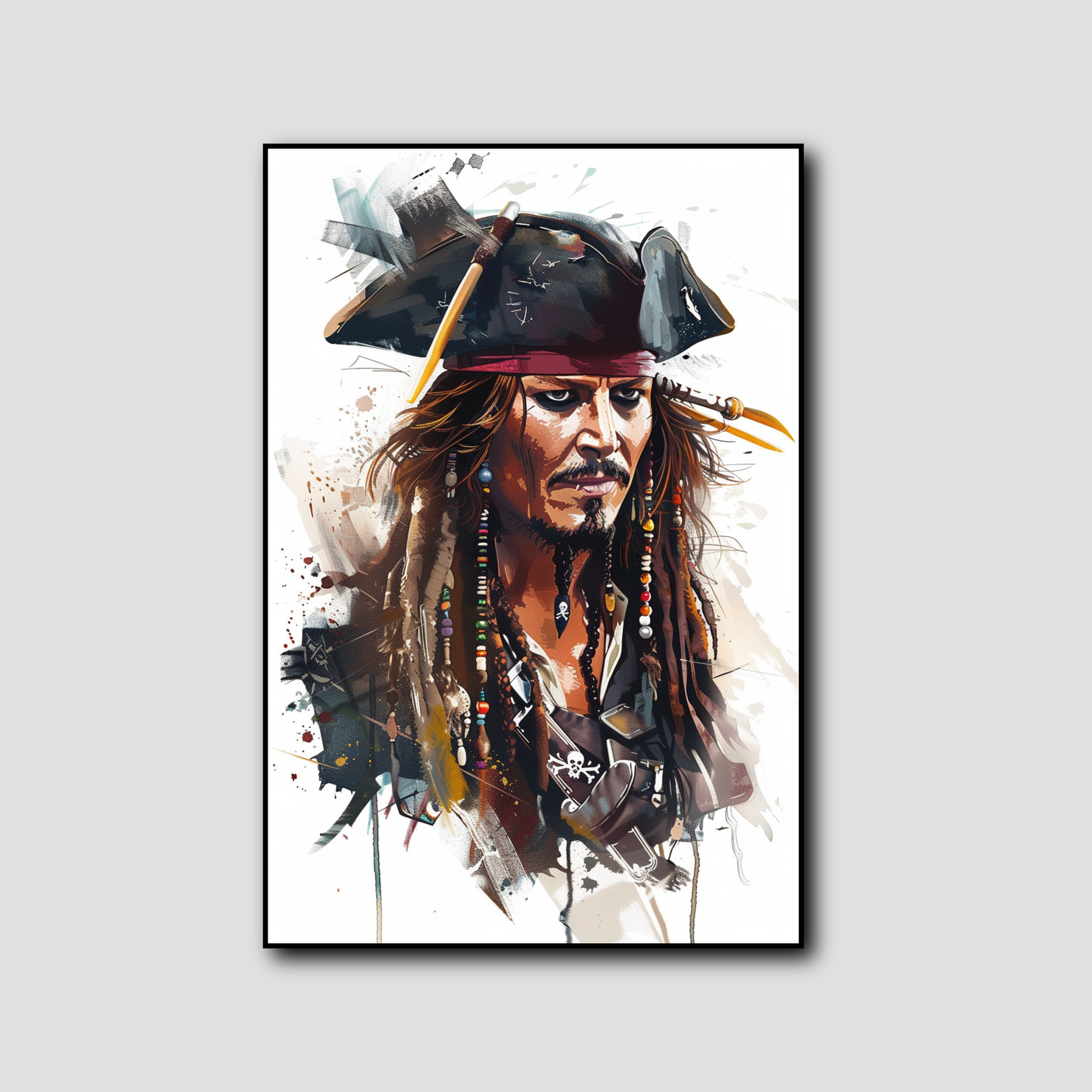 Tableau déco Jack Sparrow pirate