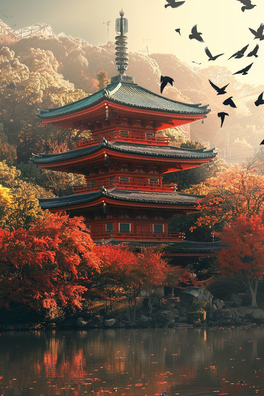 Tableau Temple Japonais