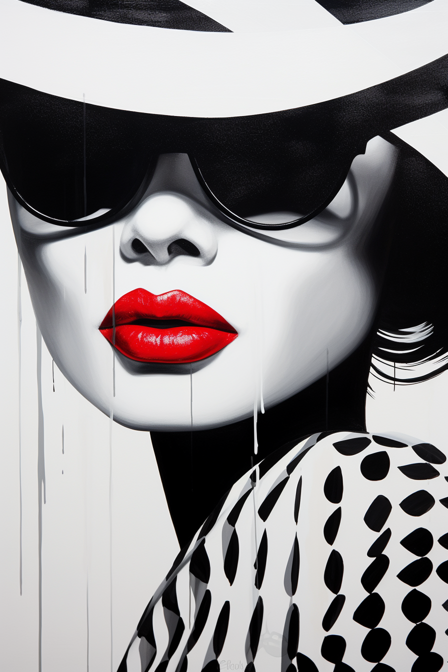 Tableau Pop Art Noir et Blanc