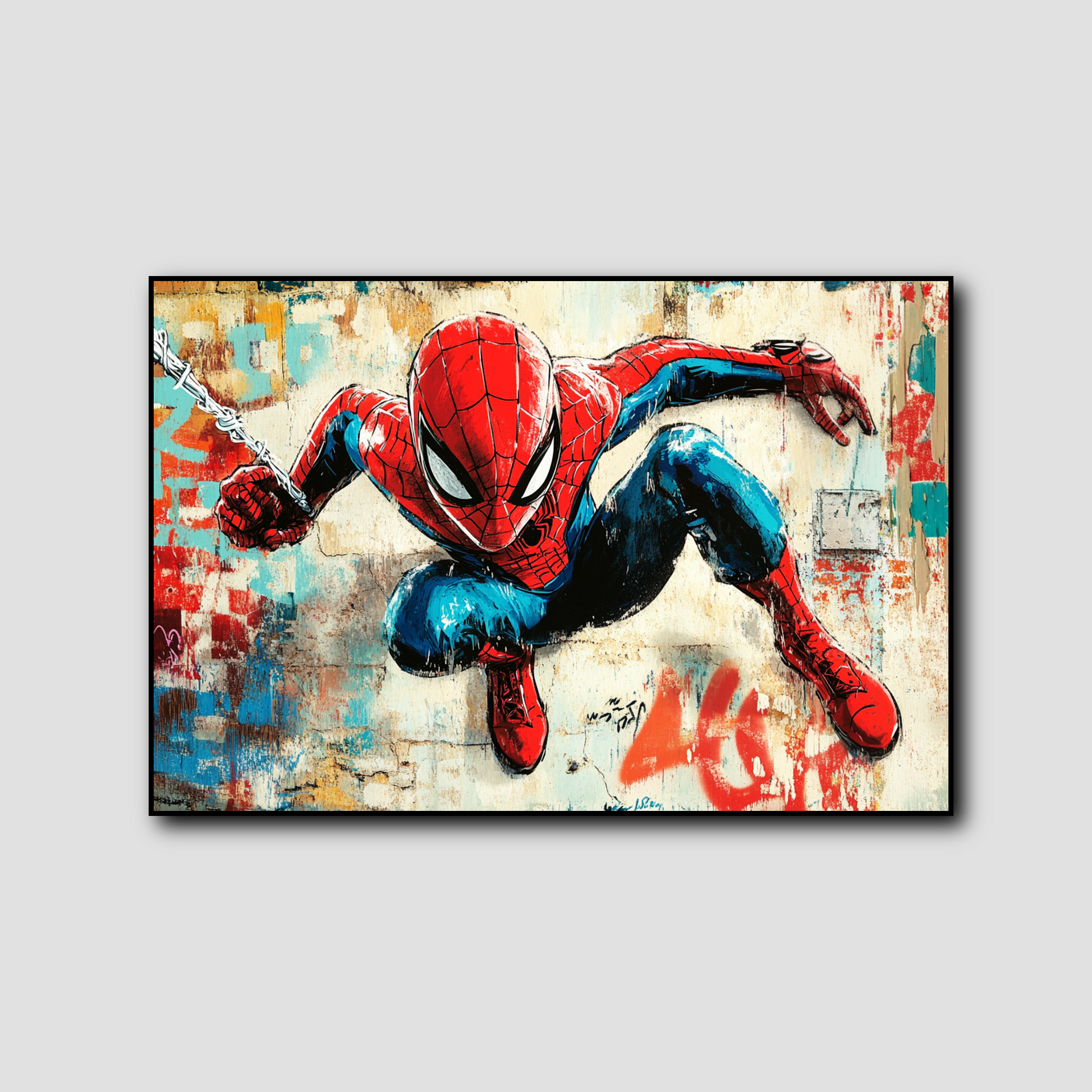 Tableau déco Spiderman illustration street art