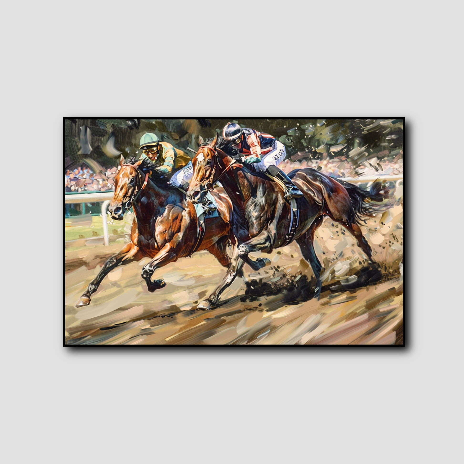 Tableau Course de Chevaux