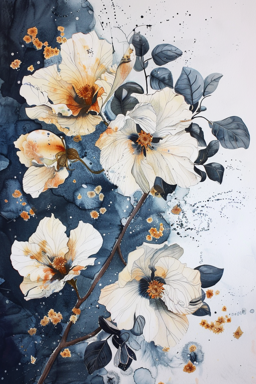 Tableau Aquarelle Fleurs