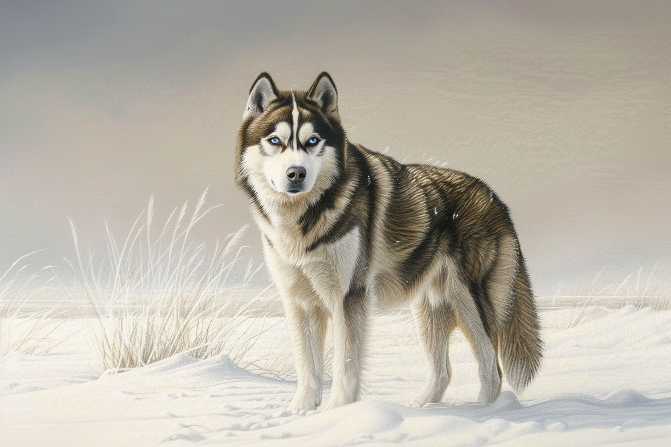 Tableau Chien Husky de Sibérie