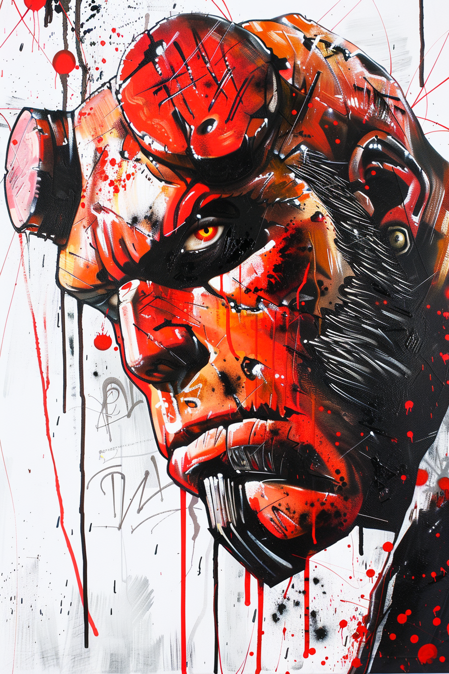 Tableau déco Hellboy street-art