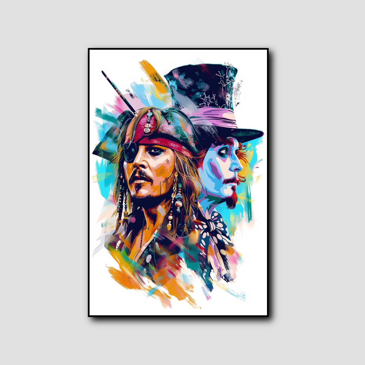 Tableau déco Johnny Deep Jack Sparrow – Chapelier fou